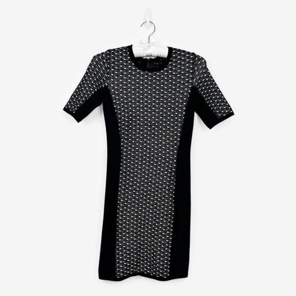 Rag & Bone Datia Combo Mini Dress‎ Size S Black Career Office Quite Luxury Event